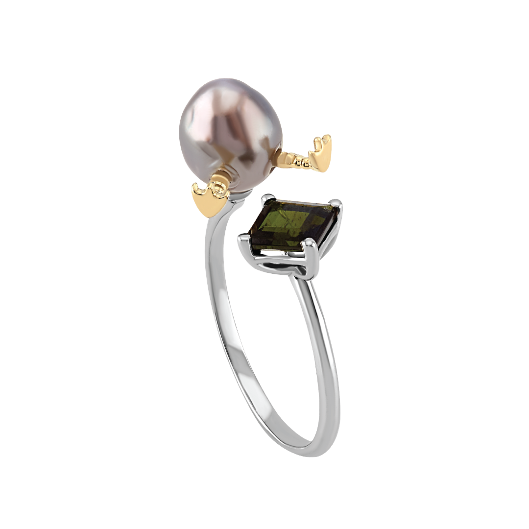 Anillo Huevito Oro Blanco