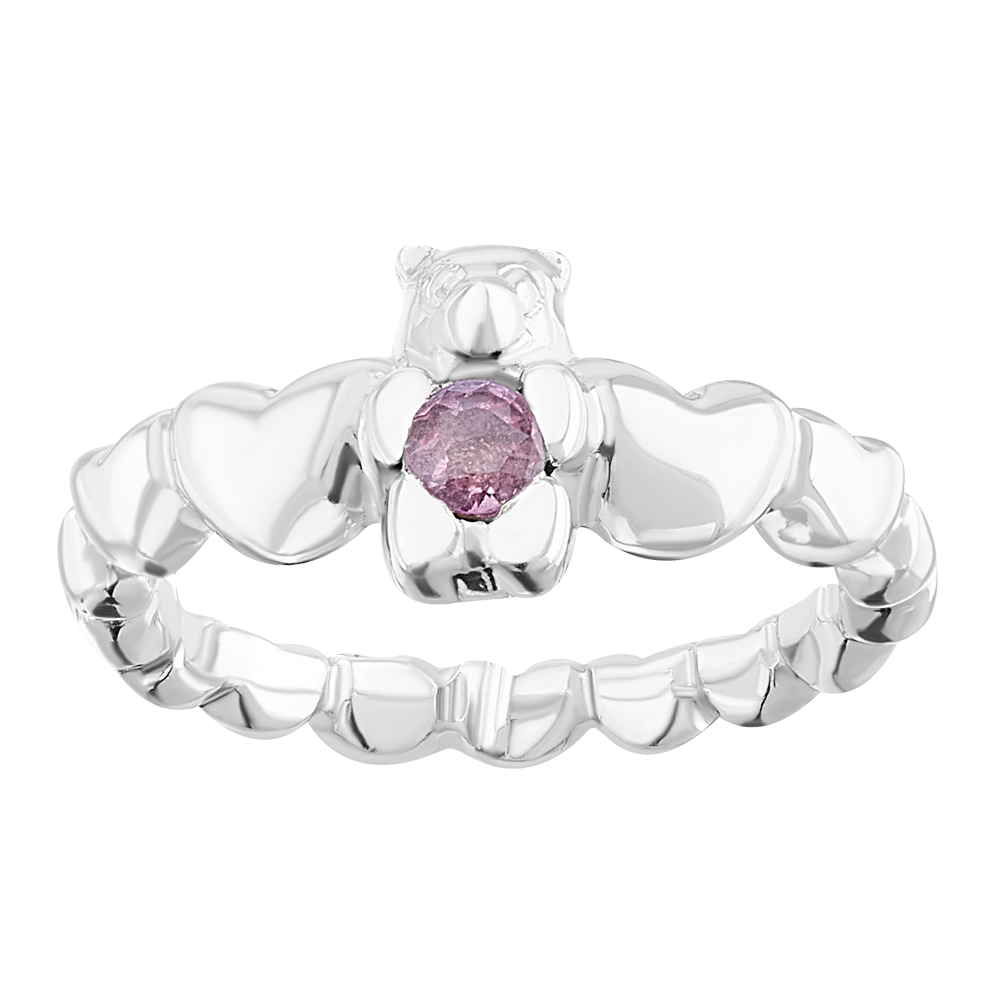 Anillo gummy bear heart rubí