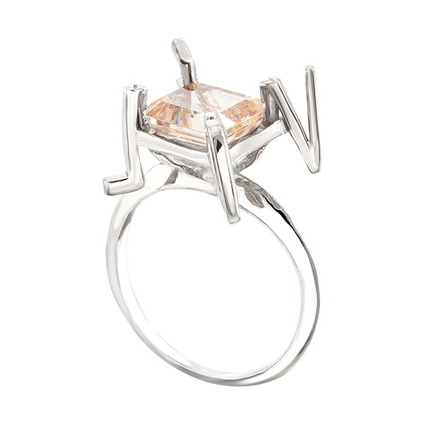 Anillo love topacio misty rose