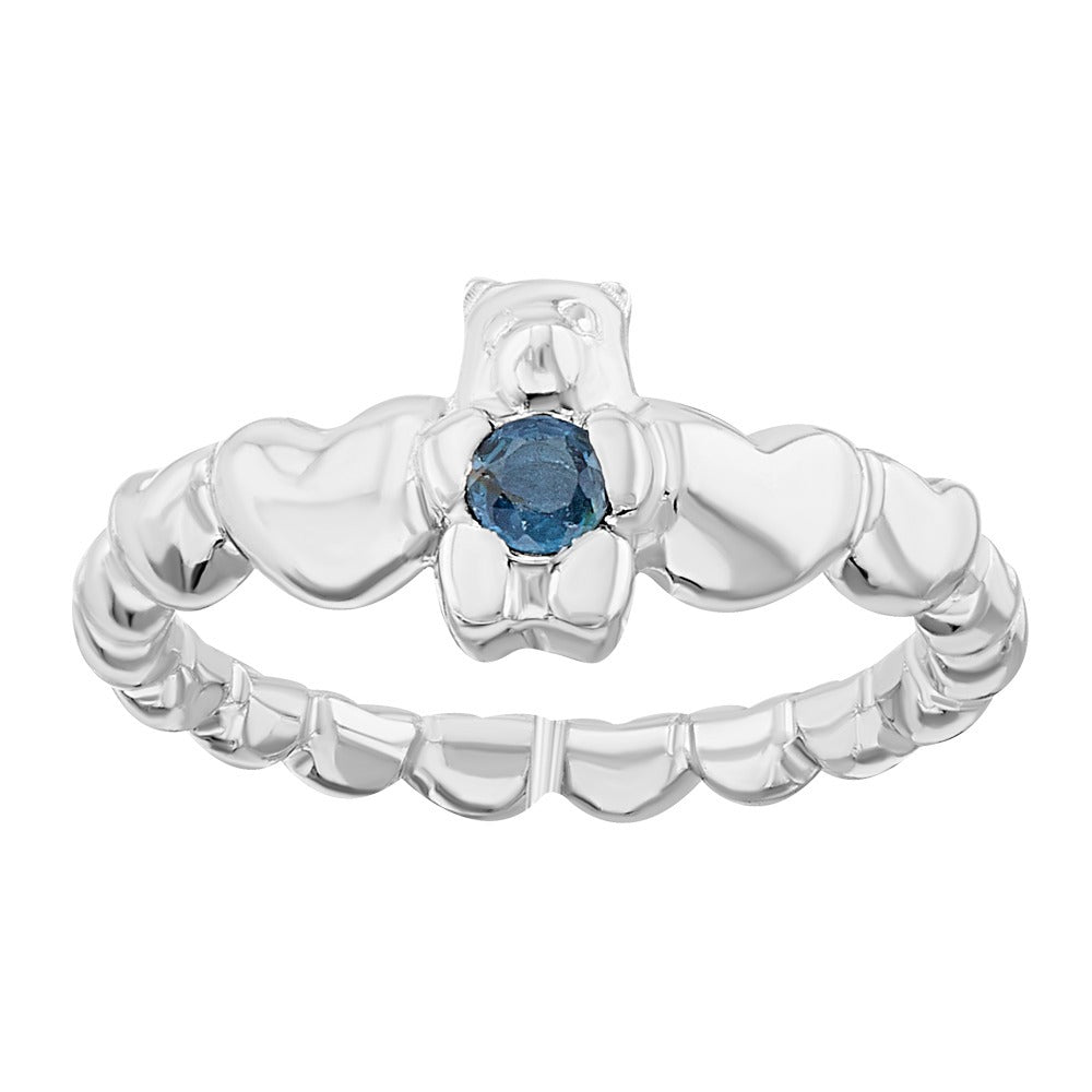 Anillo gummy bear heart zafiro