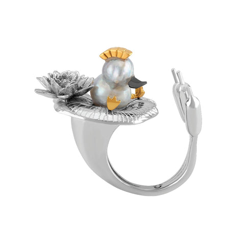 Anillo Duckling en Jade lila