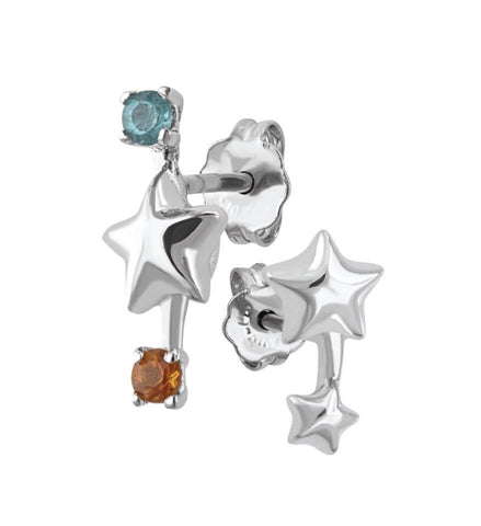 Anillo Estrellas y Luna con diamantes y zafiros