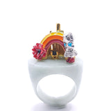 Anillo Over the rainbow en Jade