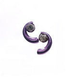Aretes cometa diamante en bruto