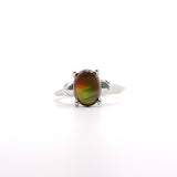 Anillo Alien solitario con Agata de fuego