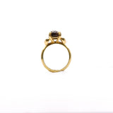 Anillo Alien solitario con Agata de fuego