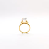 Anillo Alien solitario con Ópalo de fuego Translucido