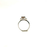 Anillo Alien solitario con cuarzo ahumado