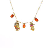 Collar Popocatépetl e Iztaccíhuatl con Gemas