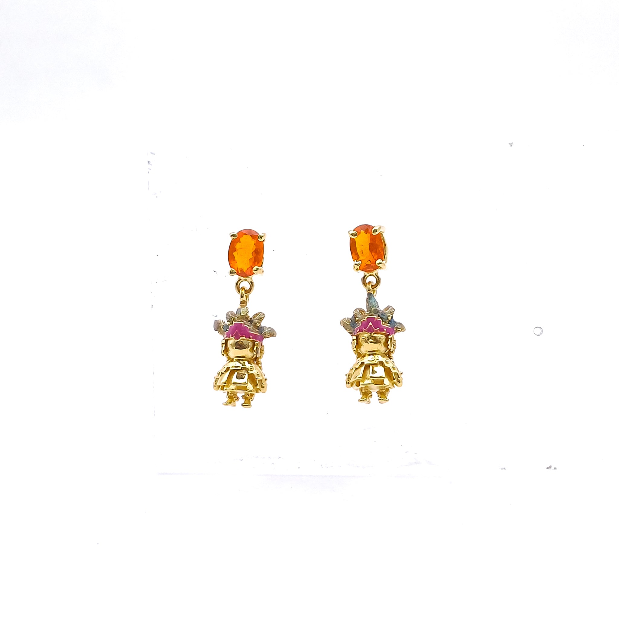 Aretes Iztaccíhuatl con ópalos