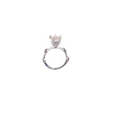 Anillo Blow Fish Chico con granates