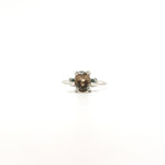 Anillo Alien solitario con cuarzo ahumado - Paula Guzmán