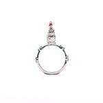Anillo Erizo Gnomo con esmeraldas - Paula Guzmán
