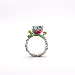 Anillo Erizo Paulino en el jardin - Paula Guzmán