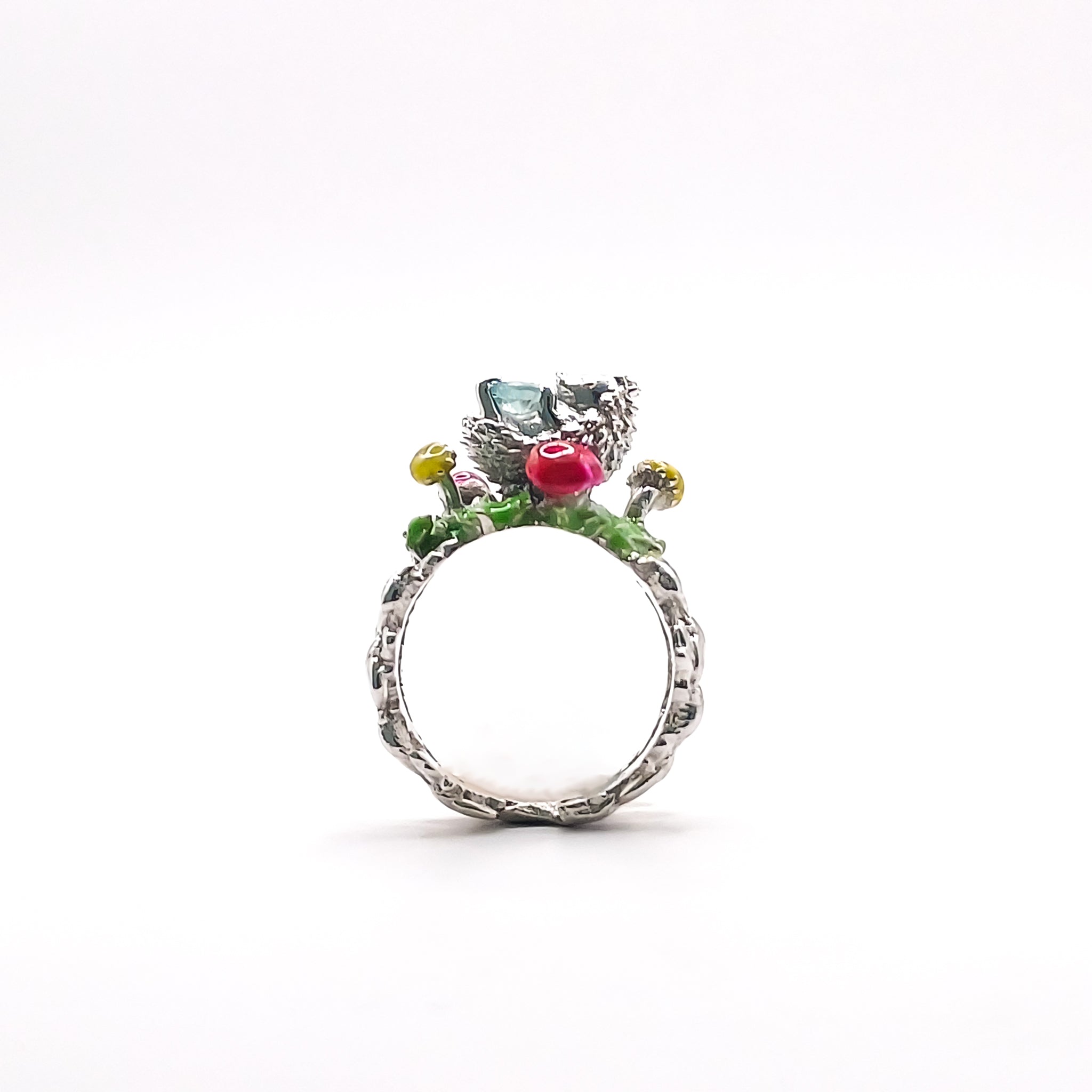 Anillo Erizo Paulino en el jardin - Paula Guzmán