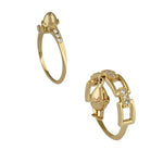 Anillo huevito encadenado - Paula Guzmán