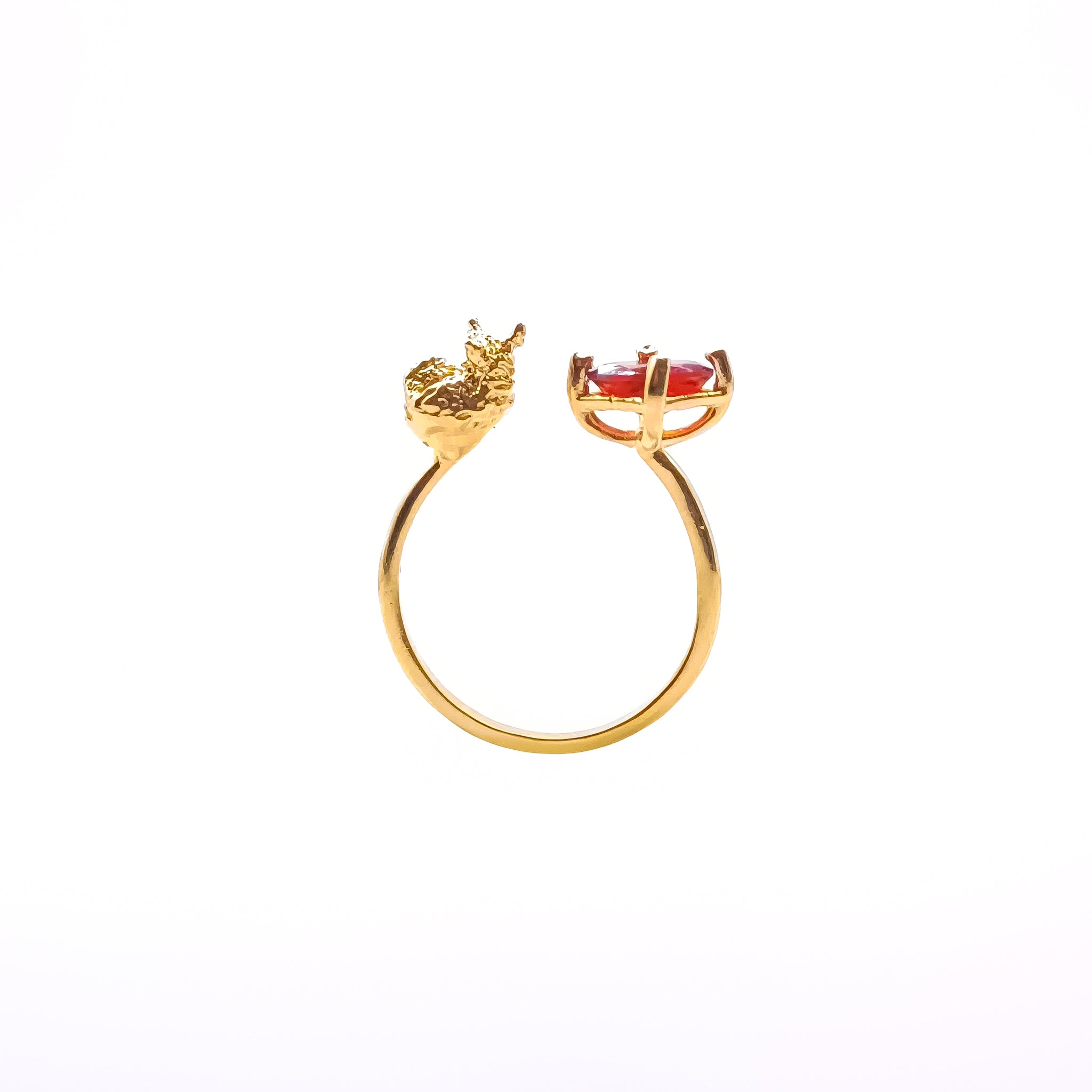 anillo zorro con piedra - Paula Guzmán