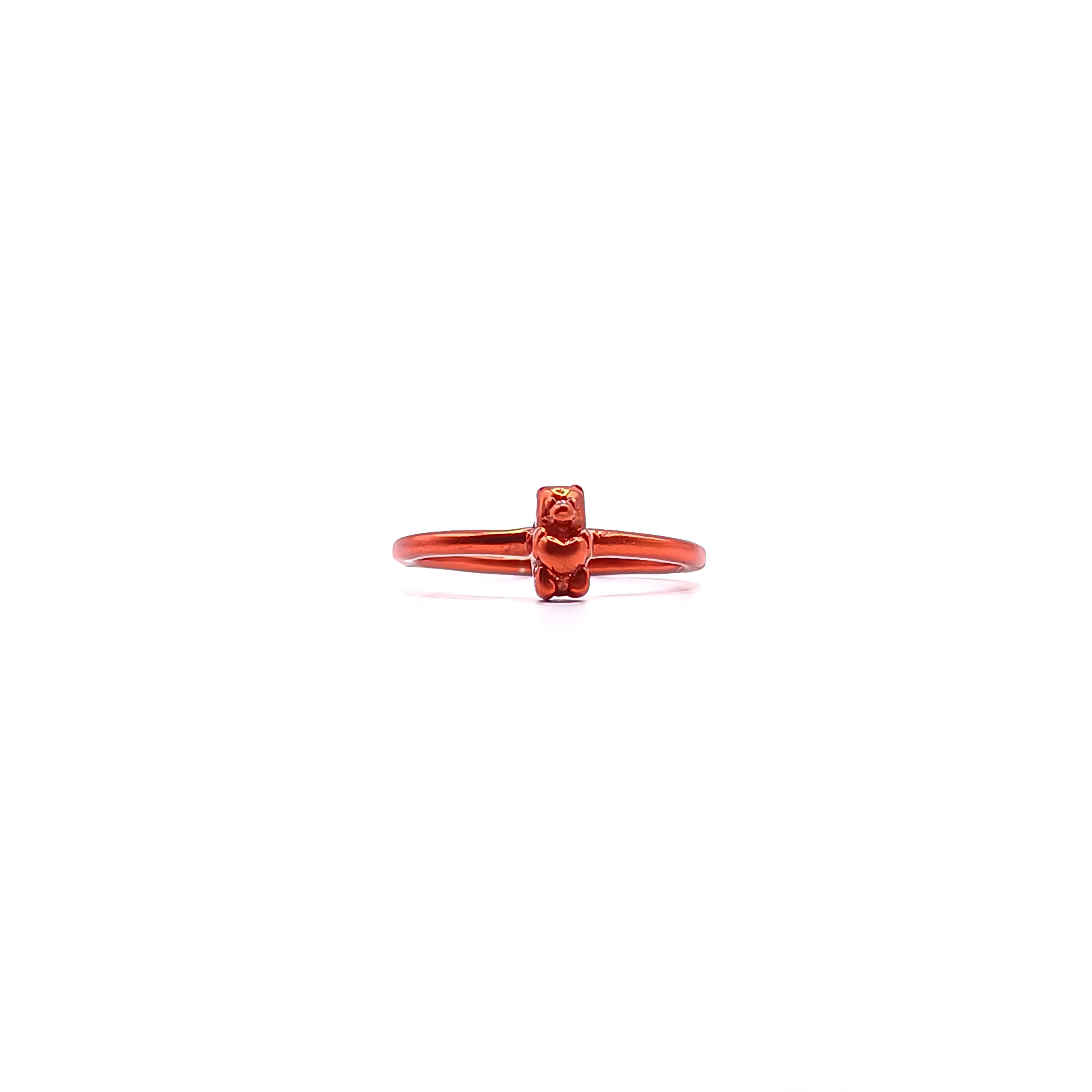 Anillo gummy bear mini con corazón