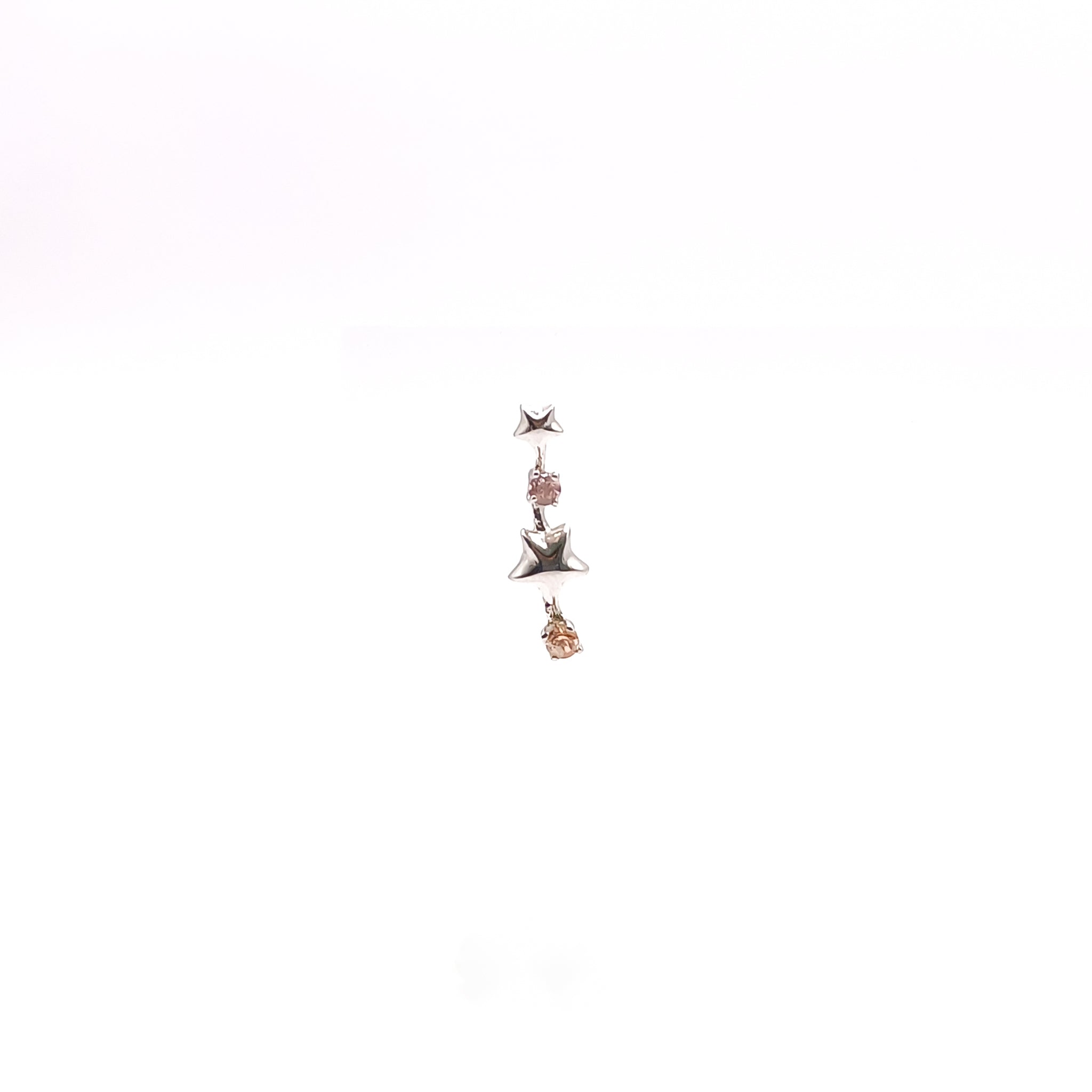 Arete turmalina piercing - Paula Guzmán