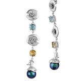 Aretes largos pato y nenúfares - Paula Guzmán