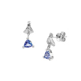 Aretes Principito oro blanco y Tanzanitas