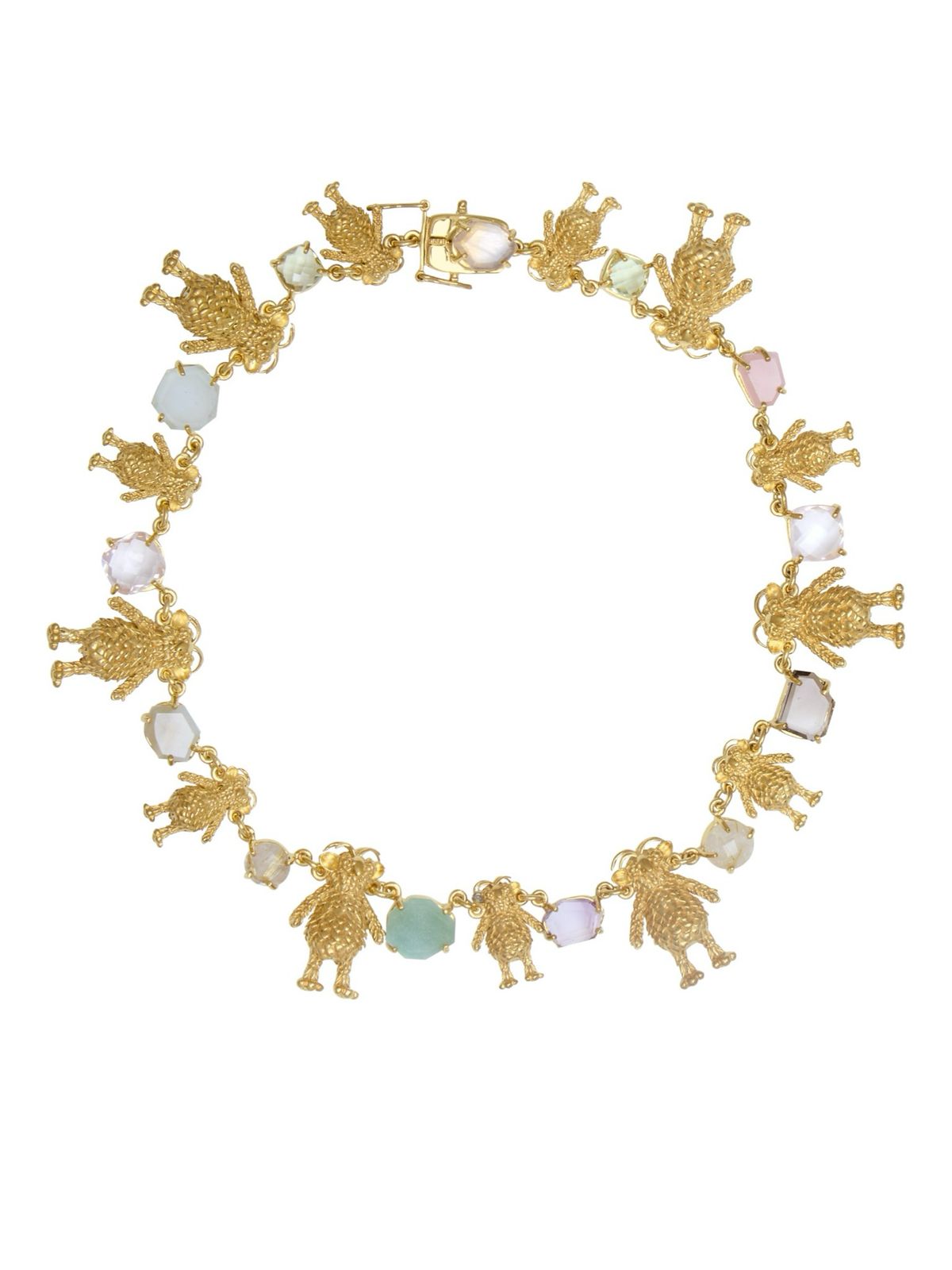 Gargantilla monstruos y cuarzos - Paula Guzmán