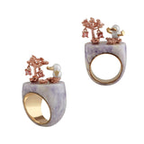 Anillo Duckling en Jade lila