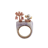 Anillo Duckling en Jade lila