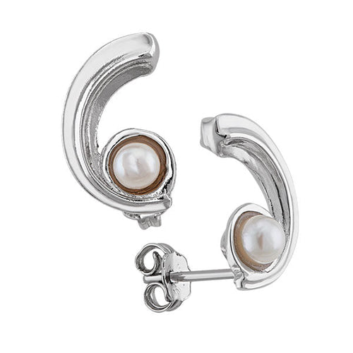 Aretes cometa perlas