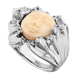 Anillo Estrellas y Luna con diamantes y zafiros