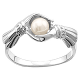 Anillo manos perla akoya