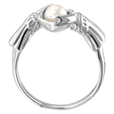 Anillo manos perla akoya