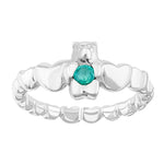 Anillo gummy bear heart esmeralda - Paula Guzmán