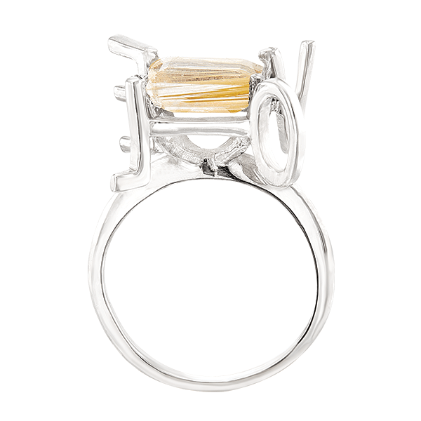 Anillo love Cuarzo rutilado - Paula Guzmán