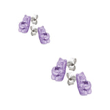 Aretes de gummy bears medianos con corazón - Paula Guzmán