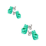 Aretes de gummy bears medianos con corazón - Paula Guzmán