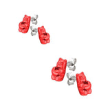 Aretes de gummy bears medianos con corazón - Paula Guzmán